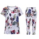 Mùa hè của phụ nữ trung niên nhân tạo cotton ngắn tay phù hợp với bộ đồ cotton hai mảnh của bà nội tải đồ ngủ để tăng mỡ đồ bộ thể thao nam Bộ Pajama