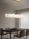 French-Style Light Luxury Marble Living Room Chandelier, Circular Designer Model, Mid-Century Style Song Aesthetic Dining Room and Bedroom Lighting Fixtures