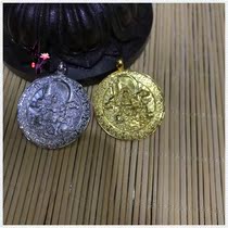 Edge Life Buddha Pure Silver Treasure Sky King Buddha Medal Pure Silver gold Buddhism Supplies Buddha Goods Treasure Chaetian King