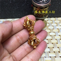 The fate of the Buddhas practice products Nepal pure handmade pure copper gilt gold instruments five-strand Vajra