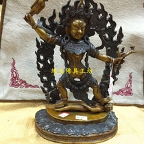 yuan sheng buddhism appliance Nepal manual old carved a bun fo mu custodian like three fundamental Buddha