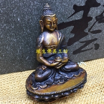 The fate of the Buddha Nepal handmade boutique Amitabha pure copper old Buddha statue with small Buddha statue