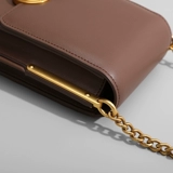 bdc/蓝舞 Сумка для телефона, ретро кожаная цепь, небольшая сумка, из натуральной кожи, изысканный стиль