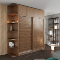 Munisdan wardrobe modern simple bedroom wardrobe 2-door sliding door locker overall storage large wardrobe