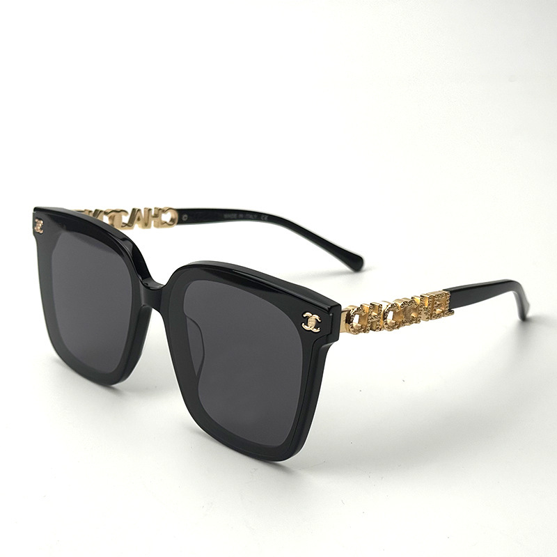 Hong Kong Xiaoxiangjia Ch0754 Square Frame Sunglasses, Trendy Large Frame, Makes Face Look Smaller, Uv400 Protection Sunglasses for Women Hong Kong Xiaoxiangjia Ch0754 Square Frame Sunglasses, Trendy Large Frame, Makes Face Look Smaller, Uv400 Protection Sunglasses for Women