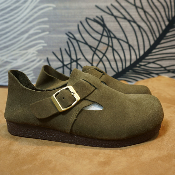 春季新款博肯鞋   真皮牛皮女单鞋 橡胶底 柔软舒适   51-1B