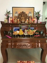 Haixin Buddha furniture Buddha Hall table Lotus Tiger foot Shrine Gongtai combination African yellow pear Rosewood 196