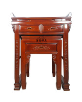 Haixin Shrine Shenlou hanging niche Chinese south elm Mahogany color tilt head for table Zonghan table 88108128 wide