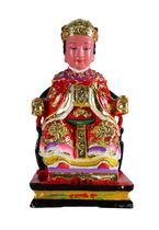 Haixin solemn buddha statue handmade camphor wood carving Taiwan color Golden Fairy mother ancestor 8 10 12 inches