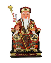 Haixin Buddha stately Buddha statue coreless incense camphor wood carving Zhengjin Dunhuang color Land Gong