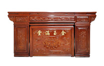Haixin Buddha South Elm Brown-yellow relief lotus Golden Jade Mantang table for the table God table 215cm