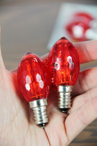 Taiwan Youyi acrylic shell red LED Shrine crystal bulb 0 5WE12C9 spiral mouth tip