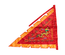 Haixin Buddhist embroidery Minnan tour double-sided embroidery Su Embroidery satin surface Red Dragon flag pennant 1 5 meters