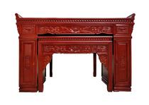Relief lotus mahogany color Jinyu Mantang for the table God table Eight Immortals table 155 175 196 216cm wide