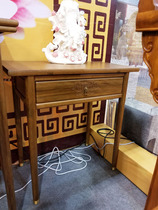 Haixin Japanese-style simple wood color high-grade teak relief lotus copper foot god table for table for table 108