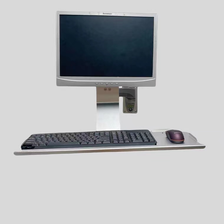 Computer keyboard integrated display bracket universal rotating stretching industrial equipment wall-mounted workbench operating bench