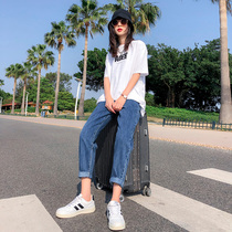 Pregnant Woman Pants Fashion Spring Autumn Outwear Net Red Pregnant Woman Jeans Elastic Korean version Body Slim to Belly Harun Pants