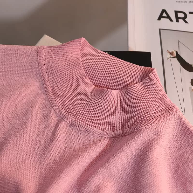 Mẫu áo dài W 5 Camisole nữ mùa hè 2018 phiên bản Hàn Quốc mới của áo len cổ tròn không tay áo len cổ cao