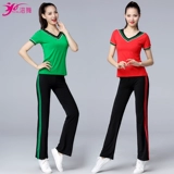 涪舞 Модный танцующий комплект для пожилых людей, короткий рукав, для среднего возраста