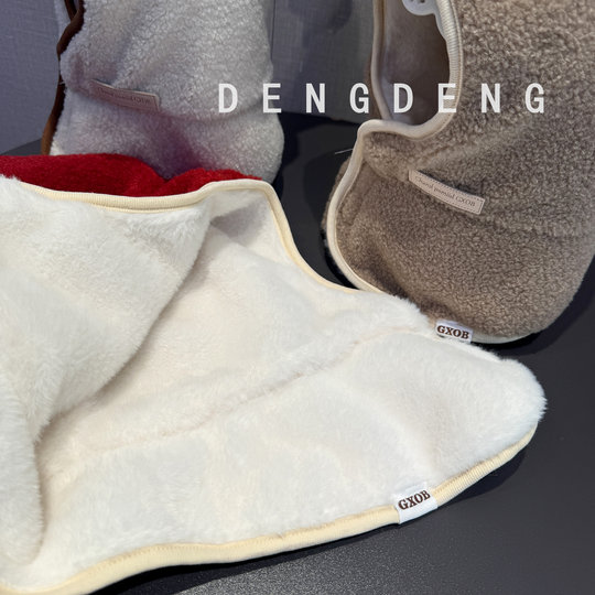 Children's Hats, Winter Cute New Year Baby Ear Protection Hats, Neck Scarf Integrated Hats, Thickened Festive Hats for Boys and Girls