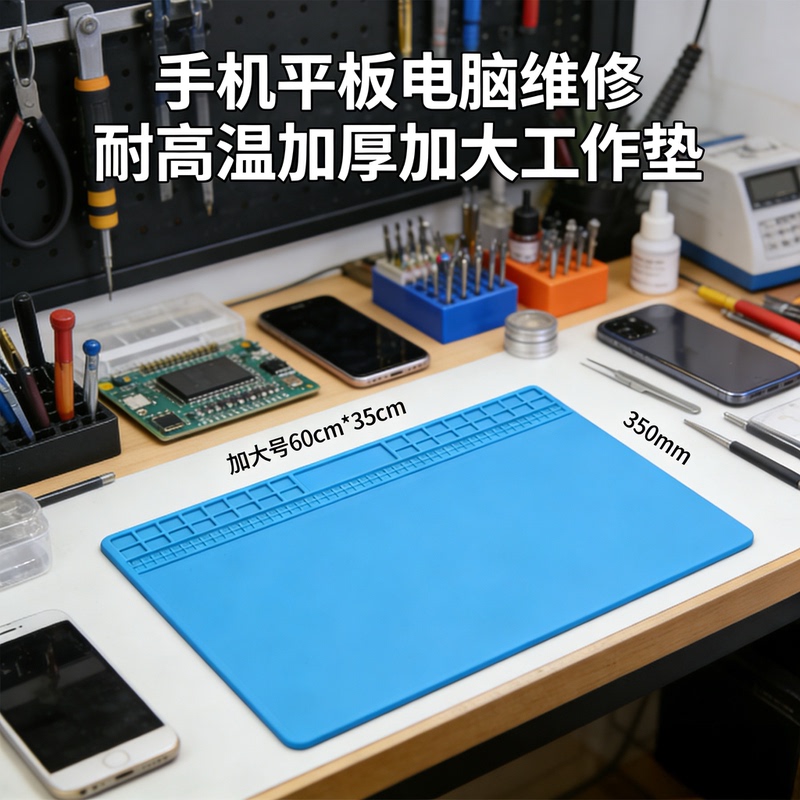 Computer and Mobile Phone Repair Insulation Pad, High Temperature Resistant Silicone Multi-Functional Magnetic Silicone Pad, Soldering Station Work Pad, Desk Pad Computer and Mobile Phone Repair Insulation Pad, High Temperature Resistant Silicone Multi-Functional Magnetic Silicone Pad, Soldering Station Work Pad, Desk Pad