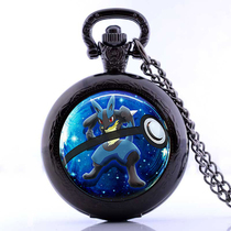 DIY anime peripheral student watch Pokémon Lucalio necklace pocket watch quartz watch