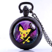 DIY anime perimeter Pokemon pet elf Pickles necklace pocket watch quartz watch