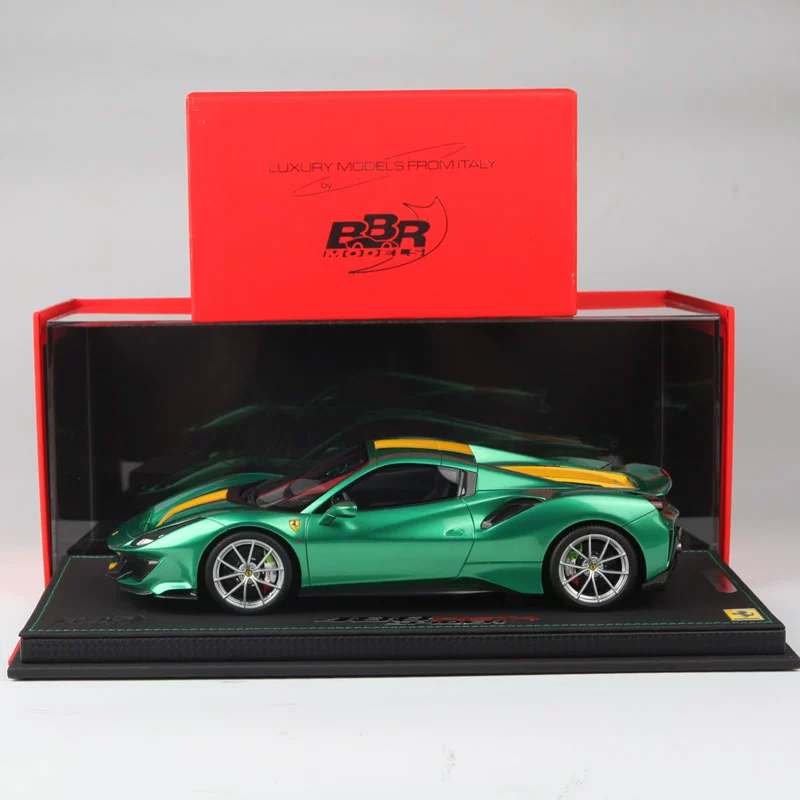 BBR 1/18 Ferrari Ferrari 488 Pista Spider mô hình xe màu xanh lá cây - Chế độ tĩnh