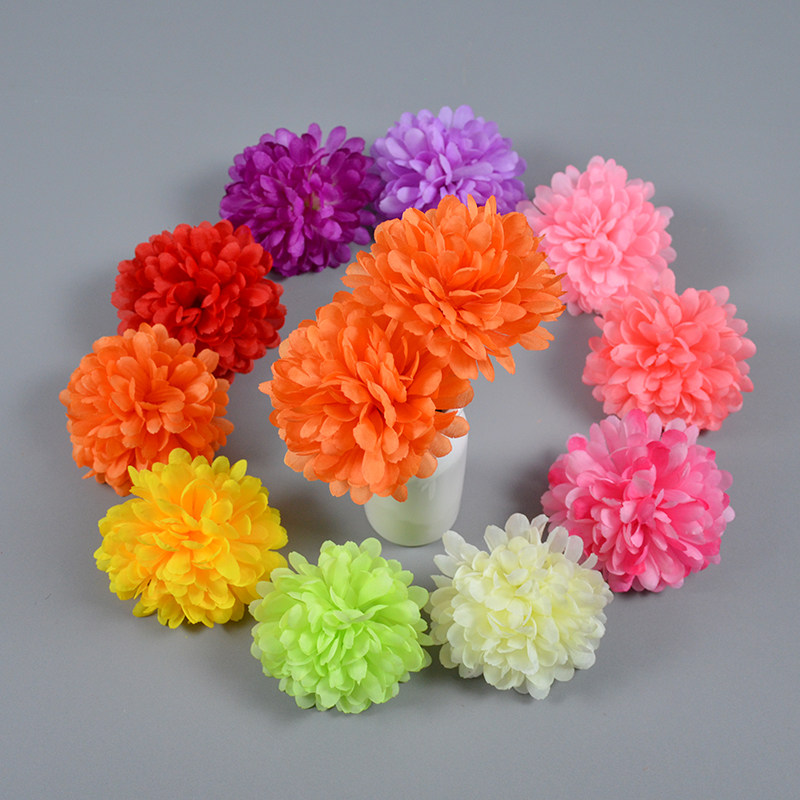 Simulation chrysanthemum marigold big chrysanthemum head clothing hat flower silk flower diy flower shooting prop flower ball