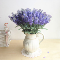 Simulation Flowers Silk Flowers Provence Lavender Purple 10 Head lavender Lavender Hotel Restaurant Decoration