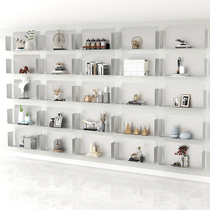 Light extravagant shelf wall-mounted living room Show shelves Shelves Iron Art Containing Shelf Office Net Red Bookcase