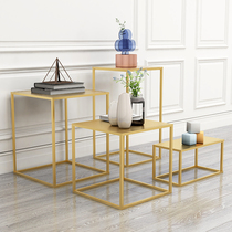 Custom Iron Art Shelf Metal Shelving Store Window Ground Show Frame Wall-mounted Wall Clothing Shop Running Water Table