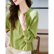 Loose sweater jacket women's spring and autumn new Korean style fashion casual simple round neck pullover long-sleeved top