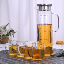 With Scale Heat Resistant Glass Cold Kettle Kettle Home Water Cool Water Jug Cold Water Jug Cold Water Cup Suit Zakers