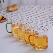 Glass mug home drinking water glass tea cup minimalist transparent milk cup fruit juice cup lovers breakfast cup of year goods