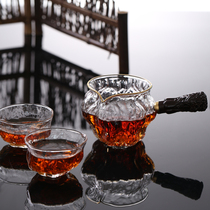 Side turn walnut grain glass fair cup hammer grain cup Heat-resistant Tea Sea Sub tea instrumental Gongfu Tea Tea Accessories