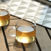 6 installed Gongfu tea cup transparent tasting high boron silicon glass tea small tea cup with straight body cup 120ml