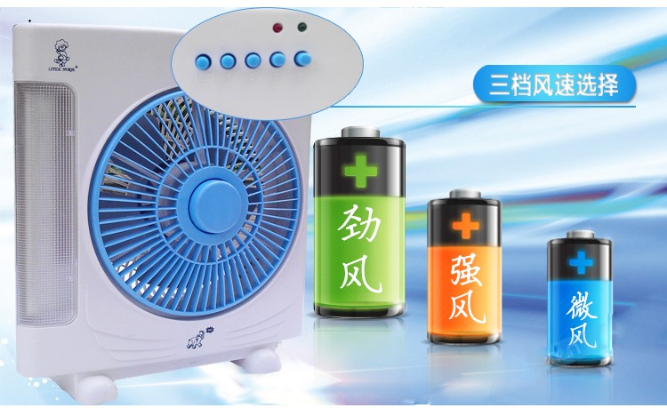 quạt treo trần nhà Quạt sạc gia đình gió lớn máy tính để bàn sạc quạt kép pin chiếu sáng khẩn cấp 12 inch 14 inch 16 inch - Quạt điện quạt để bàn xiaomi