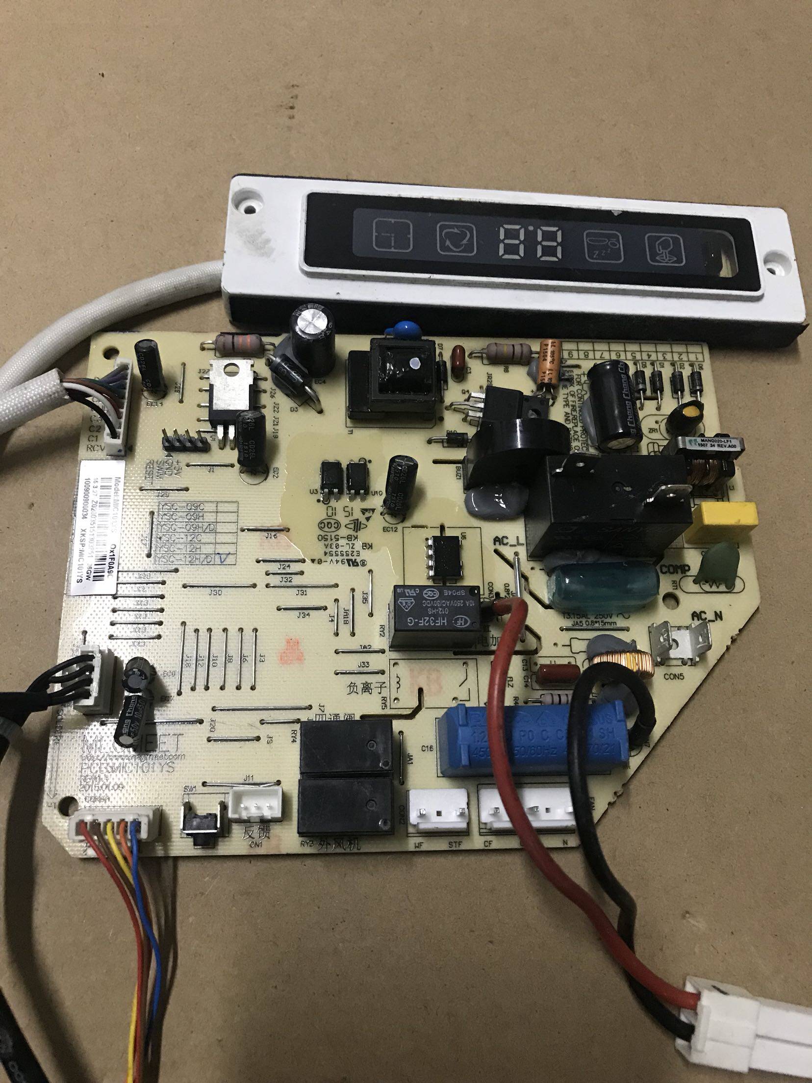 Xinke air conditioning computer board PCB:MIC101YS display panel motor KFRD-35G H3 RPG21N-12