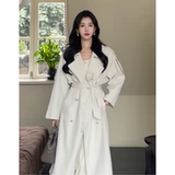 Осенний длинный плащ для отдыха, премиум класс, в британском стиле, средней длины, подходит для подростков