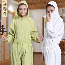 Enzyme service beautician health Hall sweat steamed cap 2021 summer beauty salon work clothes women cotton steam bath clothes