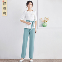 Beauty salon female summer technician to take high-end health hall club foot therapy massage clothes