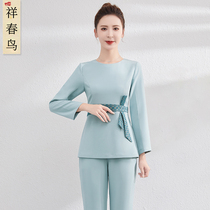Beauty salon work clothes female health Hall hotel restaurant cleaning waiter work clothes Spa foot bath technician uniform