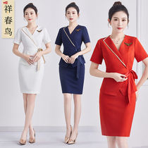 Beautician work clothes female 2021 summer new high-end health SPA foot bath technician beauty salon set