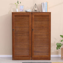 New Chinese American solid wood shoe cabinet simple living room entrance elevator into the door large capacity single door shoe cabinet