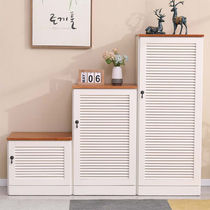 Nordic field China Sea wooden shoe cabinet simple modern entrance cabinet elevator entrance large capacity household single door shoe cabinet