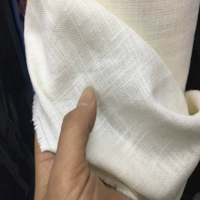 Vải áo phông vải lanh và vải lanh cotton và cotton thấm hút mồ hôi và thoáng khí phong cách mùa hè - Vải vải tự làm