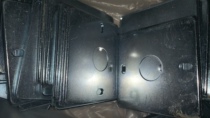 Four-way 86 type iron case cover plate metal junction box cover plate CAP PLATE LARGE HOLE SMALL HOLE SPECS COMPLETE