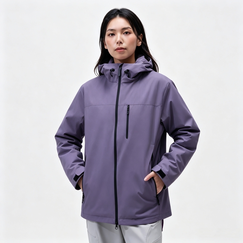 Outdoor Wool Mountaineering Cold-Proof Clothing for Couples, Sports Hooded Soft Shell Jacket, Women's Windproof and Waterproof Jacket