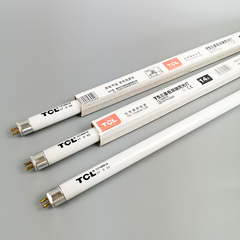 TCL T5 fluorescent tube straight tube lamp YZ08RR16 8W14W 21W28W three primary color old-fashioned fluorescent lamp